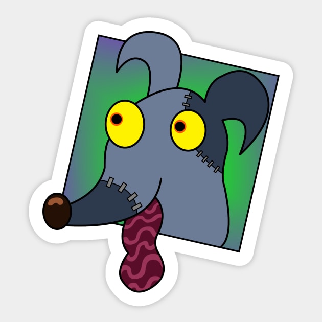 Zombie Pooch Sticker by mm92